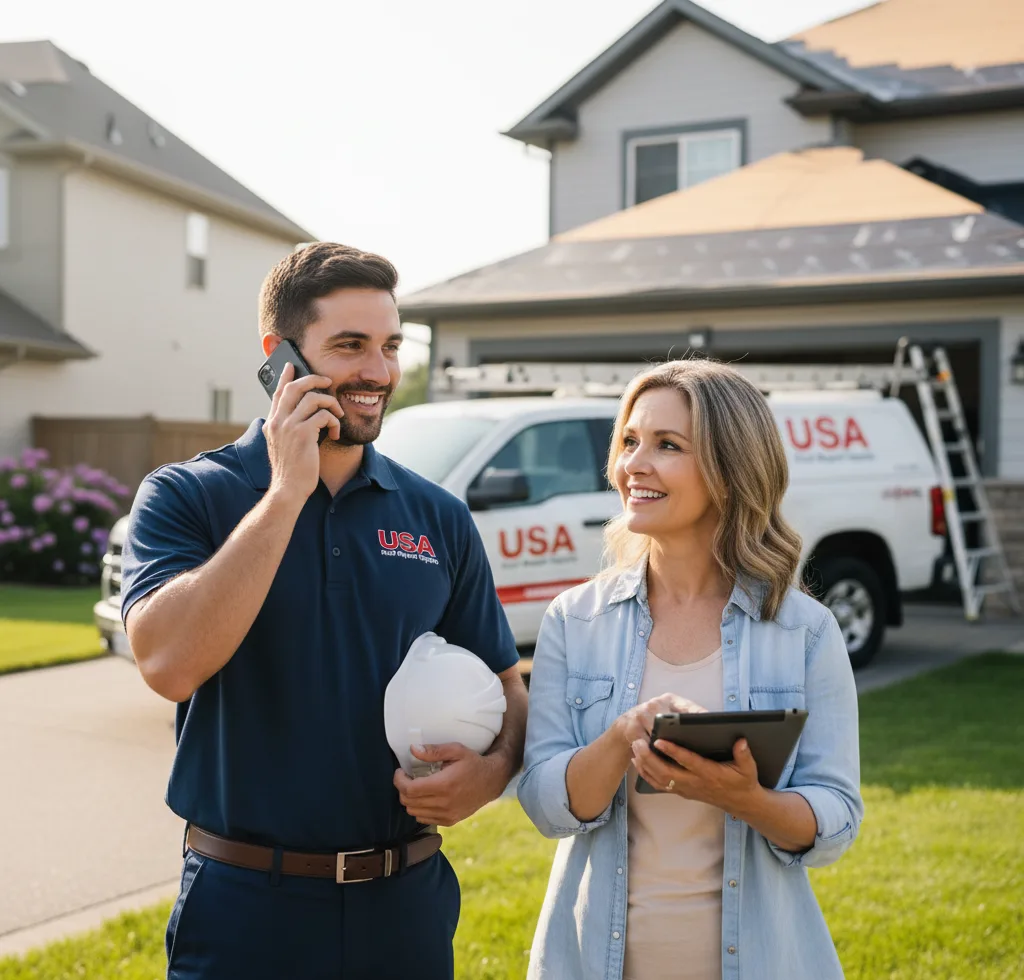 USA Roof Repair Experts customer support in Strasburg